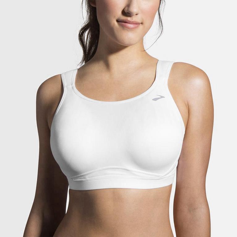 Brooks Maia Sports NZ - Women's Running Bra - White (65289-ZEUQ)